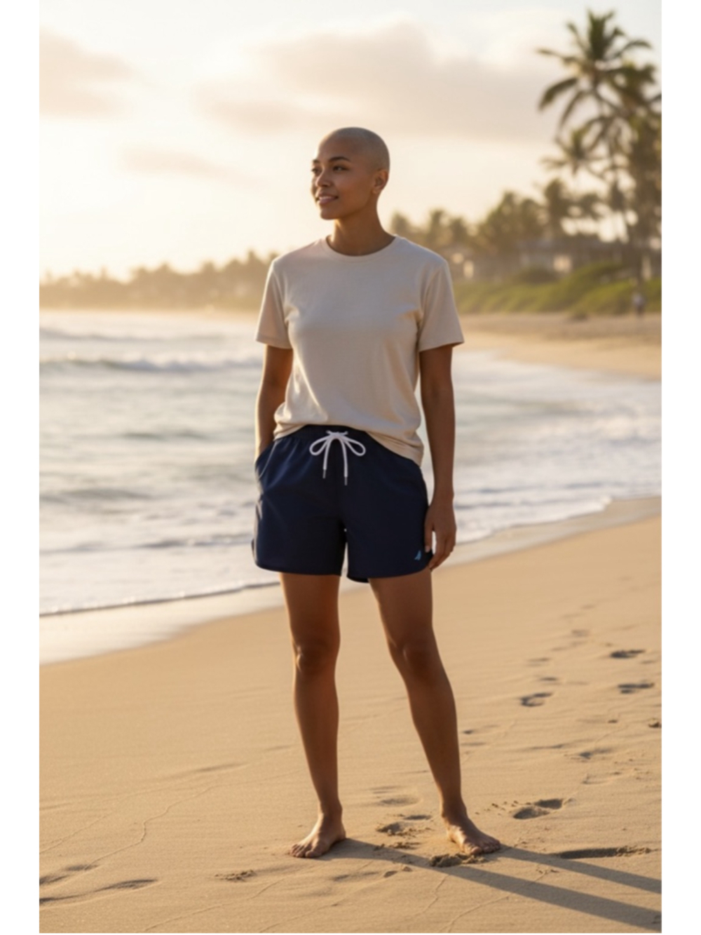 Women's Nautica Navy swim 9” Shorts M